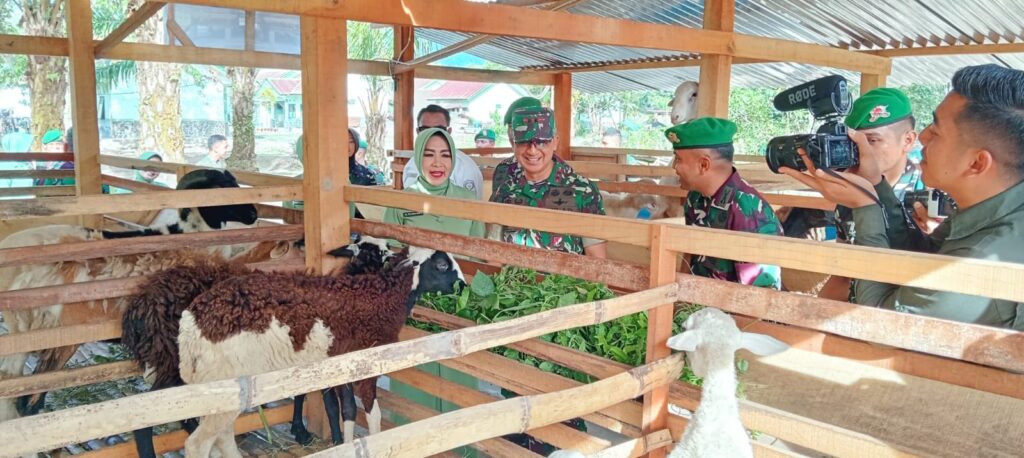 Pangdam Iskandar Muda Mayjen TNI Joko Susilo, S.I.P. Kunjungan Lokasi Lahan Ternak Kambing 