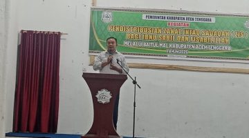 Bupati Aceh Tenggara Tegaskan Pentingnya Integritas Penerima Bantuan Zakat saat Penyerahan Simbolis di Universitas Gunung Leuser