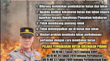 Kapolsek Bukit Tusam Ajak Masyarakat Tingkatkan Kewaspadaan Karhutla di Tengah Cuaca Kering