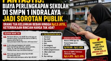 Pantastis! Biaya Perlengkapan Sekolah di SMPN1 Indralaya Jadi Sorotan Publik, Orang Tua Keluhkan Beban Hingga Rp2,5jt Terbukaan Rincian Harga Tak Ada?