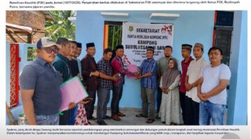 SAH! Syukran Alias Gunung Resmi Daftar Calon Kepala Kampong Subulussalam Barat, Diantar Pendukung ke Sekretariat P2K