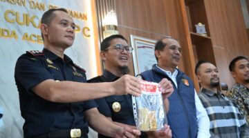 Bea Cukai Aceh Gagalkan Dugaan Penyelundupan 2,9 Kg Emas ke Malaysia