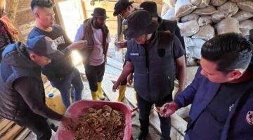 Polres Aceh Tengah Amankan 300 Karung Material Diduga Mengandung Emas dari Lokasi PETI